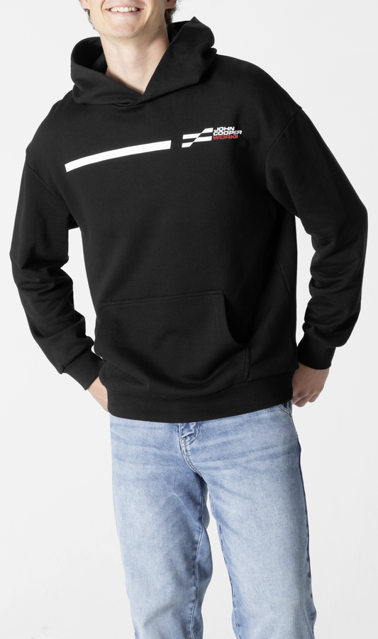 MINI JCW Men's Hoodie – Organic Cotton Pullover | Black