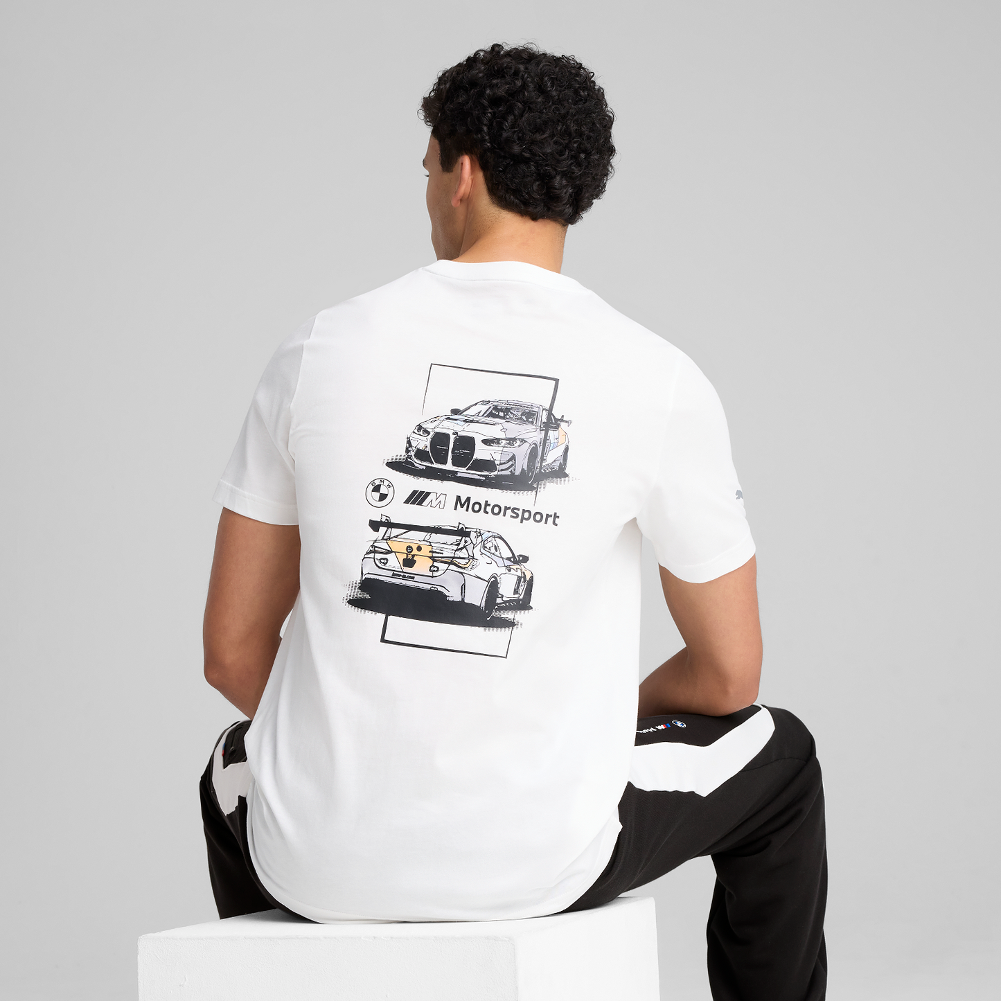 BMW M Motorsport Car Graphic T-Shirt 2 - Puma White